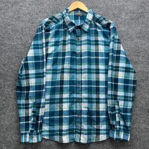 Eddie Bauer Button Up Shirt Men's Size XL Plaid Long Sleeve Casual Outdoor Top